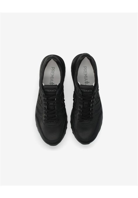 Premiata Lander 8659 Sneaker in Leather and Suede Black Men's PREMIATA |  | LANDER VAR8659